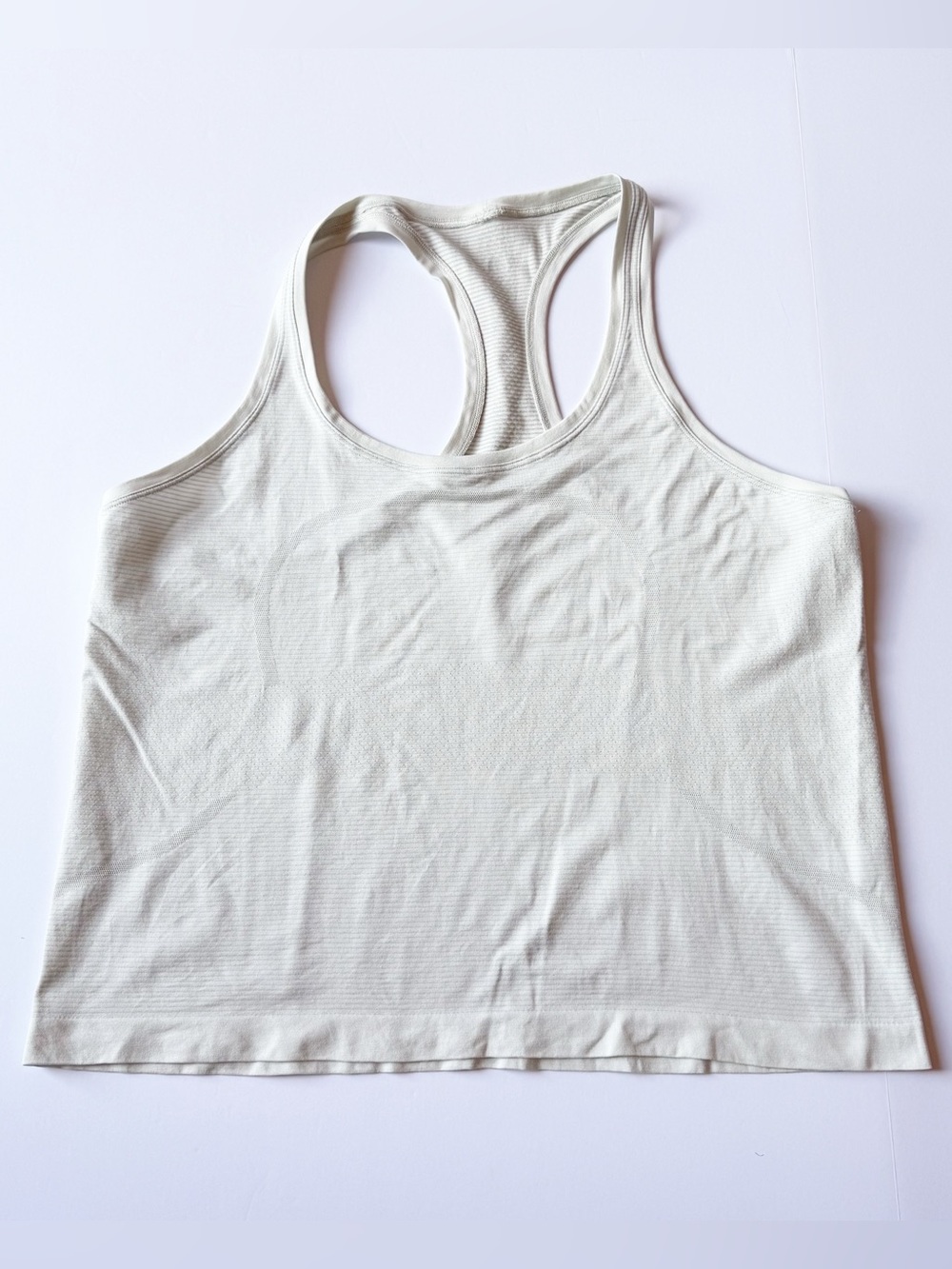 lululemon athletica Swiftly Racerback Tank Race Length Ivory size 14